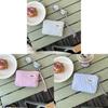 Canvas Striped Makeup Bag With Portable Storage For Daily Use