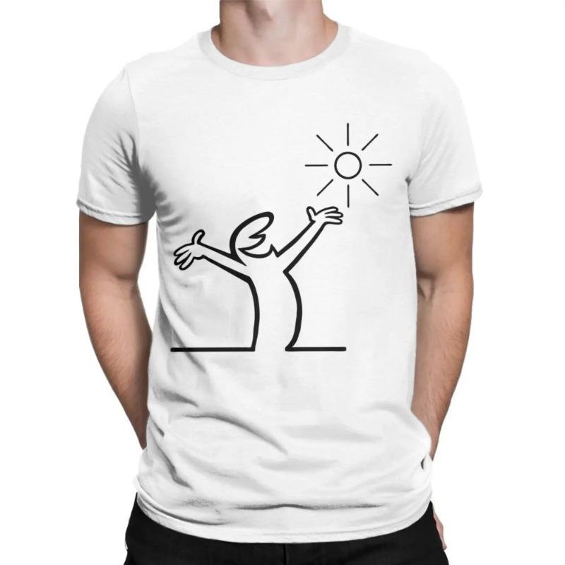 Summer Sun T-Shirts Men Round Neck T Shirt Short Sleeve Tees Tops Streetwear Shirt