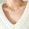 Niche Design Colorful Flower Drip Pendant Non-Fading Necklace, Personalized Pastoral Autumn And Winter Jewelry