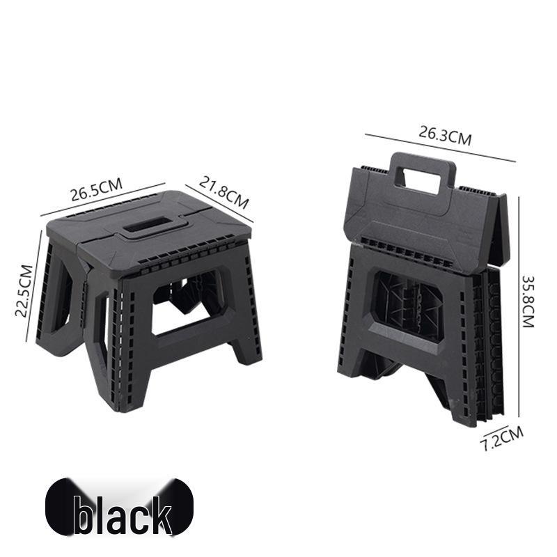 Compact Portable Folding Plastic Stool for Camping and Outdoor Use