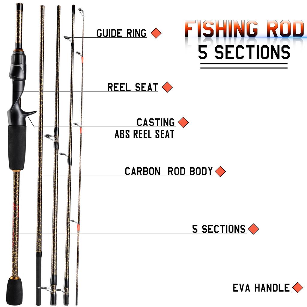 SOUGAYILANG Castingový rybářský prut 12+1BB Baitcastingový naviják Bass Sladkovodní Mořská Mořská Outdoor Cestovní Rybářské potřeby