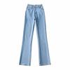 YPFF High Waist Slimming Flare Jeans – Women's Floor-Length Elastic Wide Leg Pants