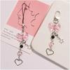Kawaii Cute Y2K Phone Strap Charm Bow Heart Star Keychain Pendant Key Chain Bag Phone Chain Accessory For key All Phone Case