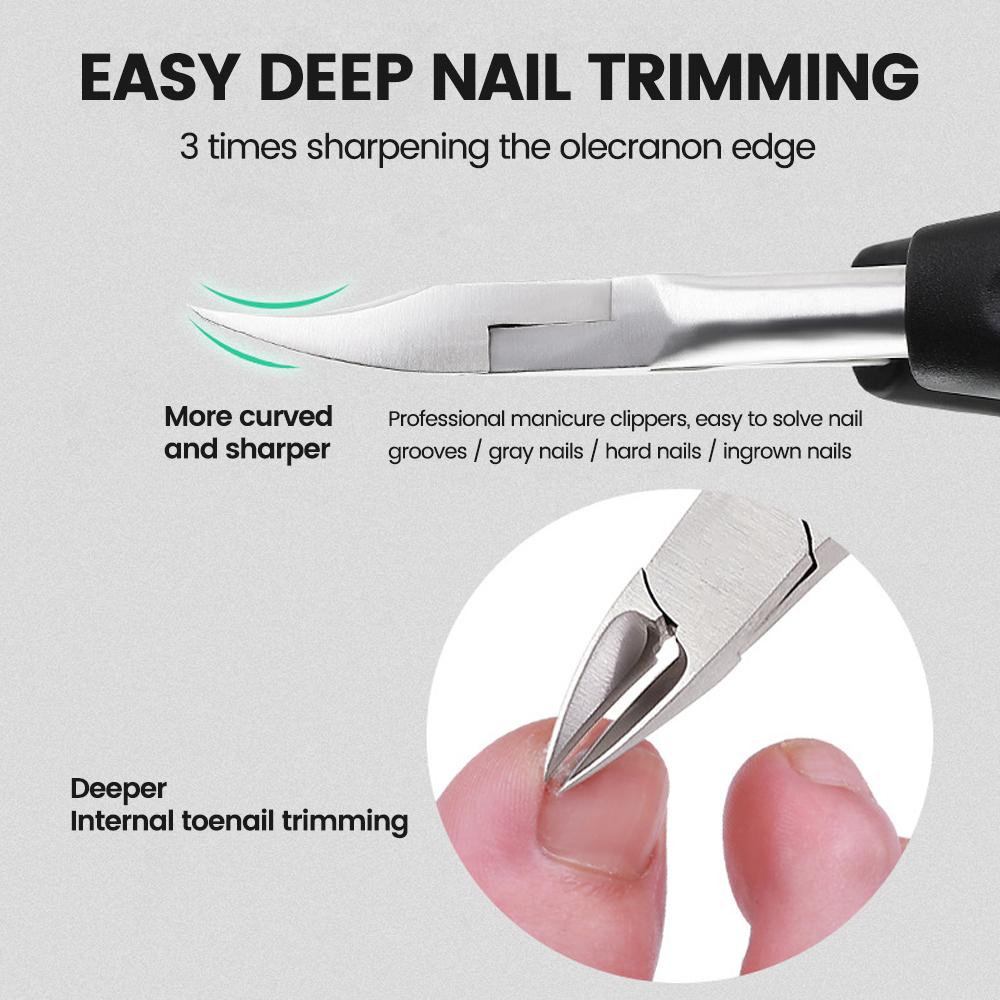 Professional Stainless Steel Double-Ended Foot Scraper Toe Nail Care Hook Ingrown Stainless Steel Double-Ended Foot Scraper