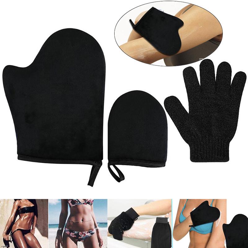 3 Stück Körperreinigungshandschuh Wiederverwendbarer Körper Selbstbräuner Applikator Bräunungshandschuhe Creme