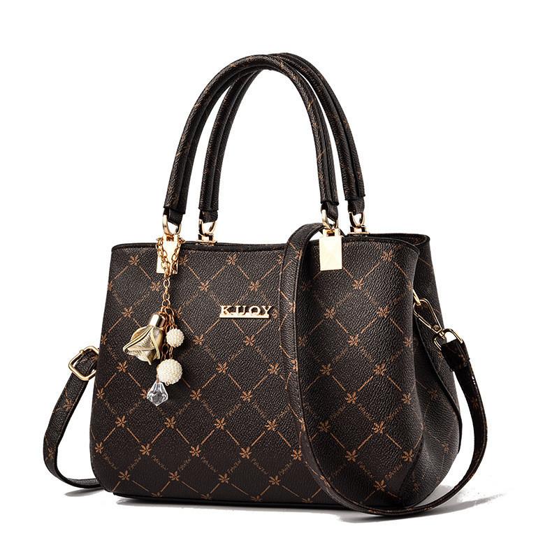 2023 New Large Capacity Women s Handbag Stylish Mom Bag Street Fashion Shoulder Crossbody Bag Black