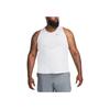 Nike Rise 365 Solid Logo Round Neck Sleeveless Running Vest Men Tops White CZ9179-100