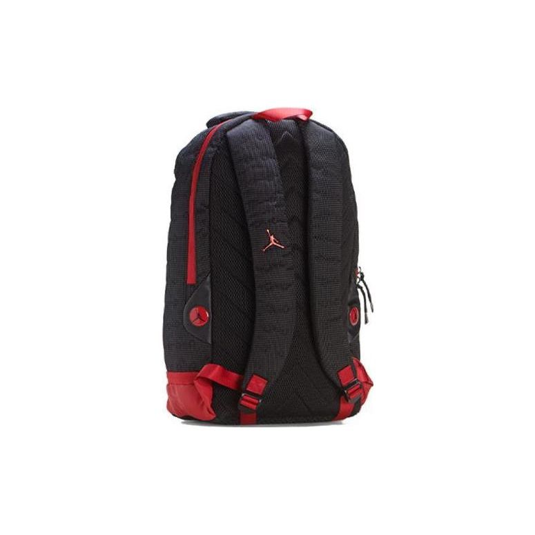 Jordan AJ13 Series Sports Large Capacity Zipper Basketball Backpack Unisex backpack Black Red 9A1898-KR5