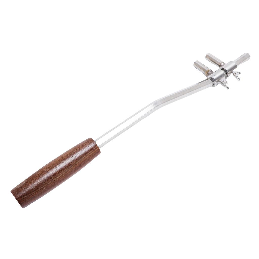 16.7in Stainless Steel Bonsai Branch Bending Tool Gardening Adjustable Bonsai Bender Styling Wrench with Wood Handle