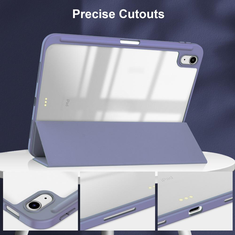 Leather Case for iPad Pro11 2025 iPad Air13 with Transparent Pencil Slot Acrylic Protective Cover