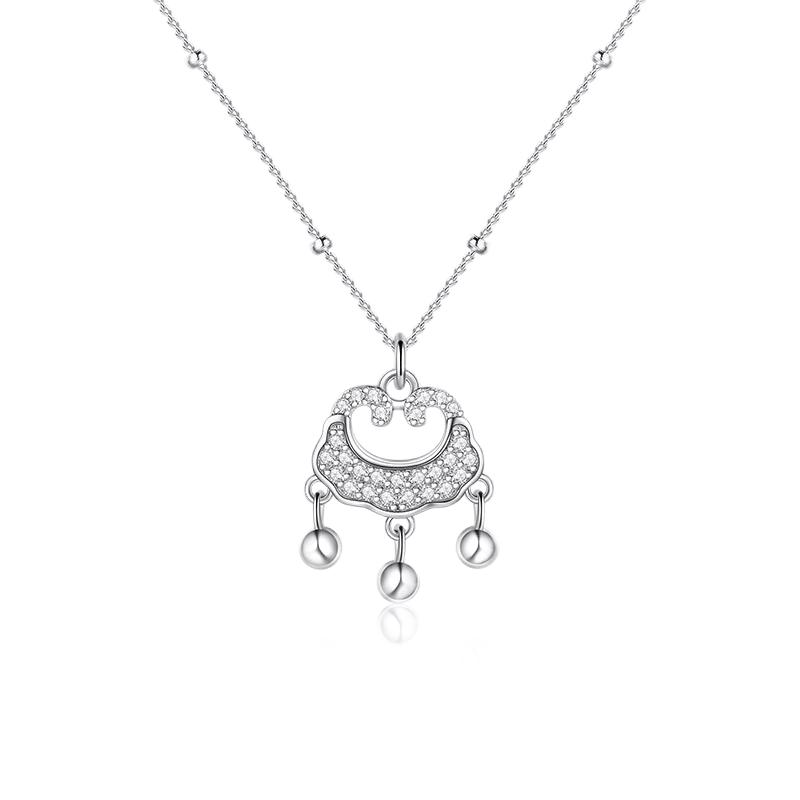 Fanci 925 Silver Peace Lock Necklace