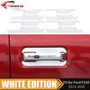 2015-18   Ford F150 Crew Cab Door Handle Bowl Covers Oxford White | Left | Painted Drilling Required | Adhesive | 1 Year Manufacturer Warranty