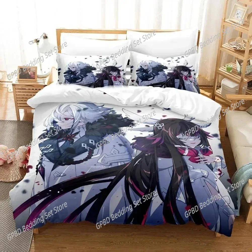 Anime Game Genshin Impact Columbina Comfortable Duvet Cover Pillowcase Bedding Set Children Bedroom Decoration Home Textile