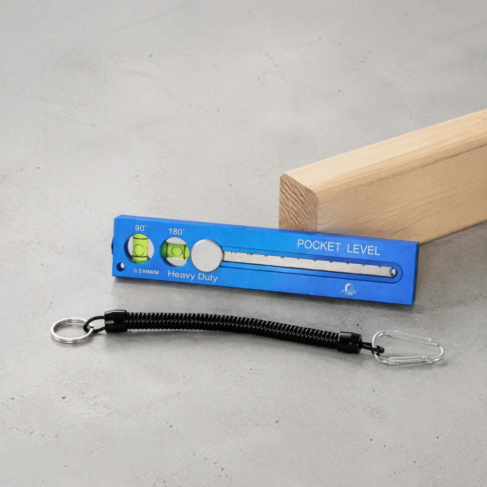 6.6in Length Multi-Angle Scribing Ruler Spirit Level Gauge Ruler For Carpentry
