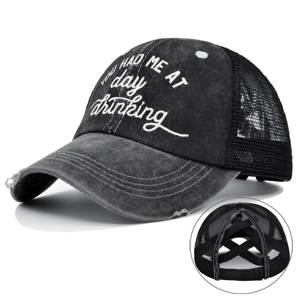 

Baseball Threedimensional Cap Letter Embroidered Duckbill Cap Cotton Material Black C