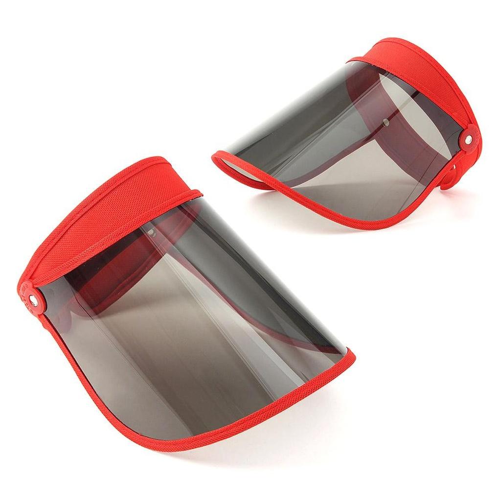 UV Protection Sun Cap 2-piece Set (red) Sun Protection Hat