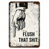 Metal Wall Sign Funny Bathroom Decor Vintage Tin Poster