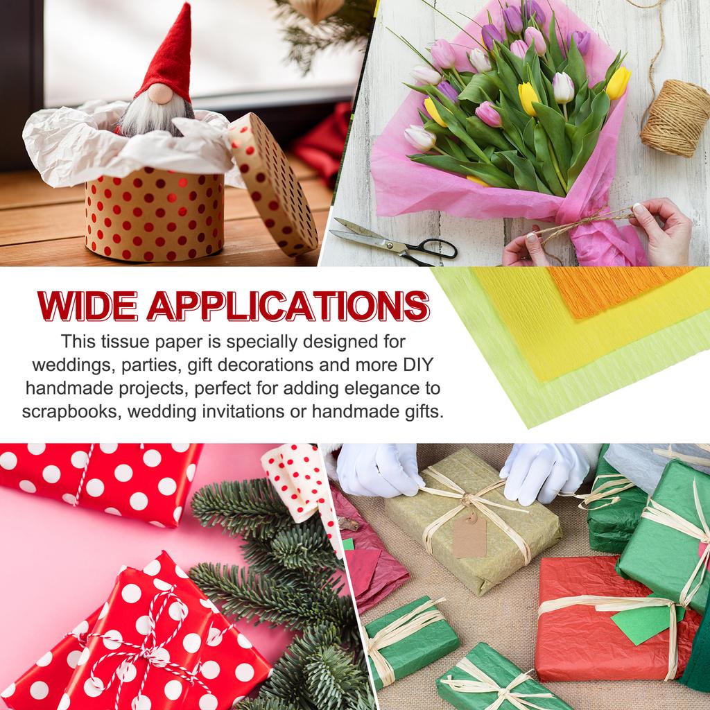 2pcs 230x50cm Crepe Paper Rolls Origami Crinkled Crepe Paper for Various Large Hanging Party Backdrop DIY Decoration DIY