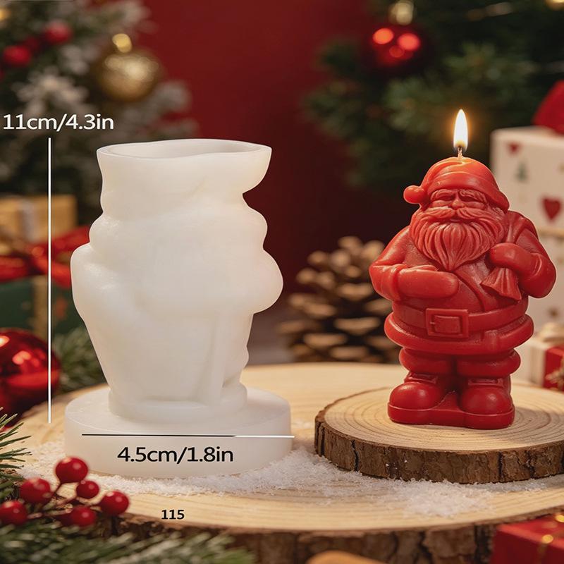 Santa Candle Mold for Christmas Ornaments and Aromatherapy Plaster Decorations