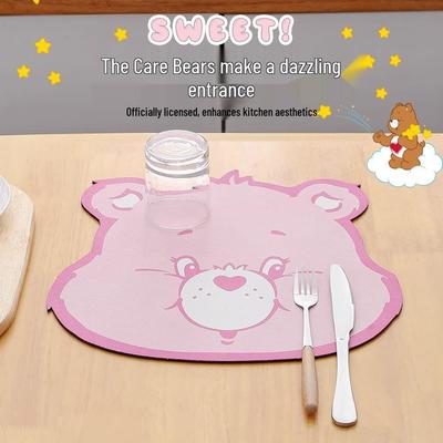 Cartoon Regenbogenbär Saugfähige & Fleckenresistente Silikon Bodenmatte für Küche, Badezimmer oder Toilette