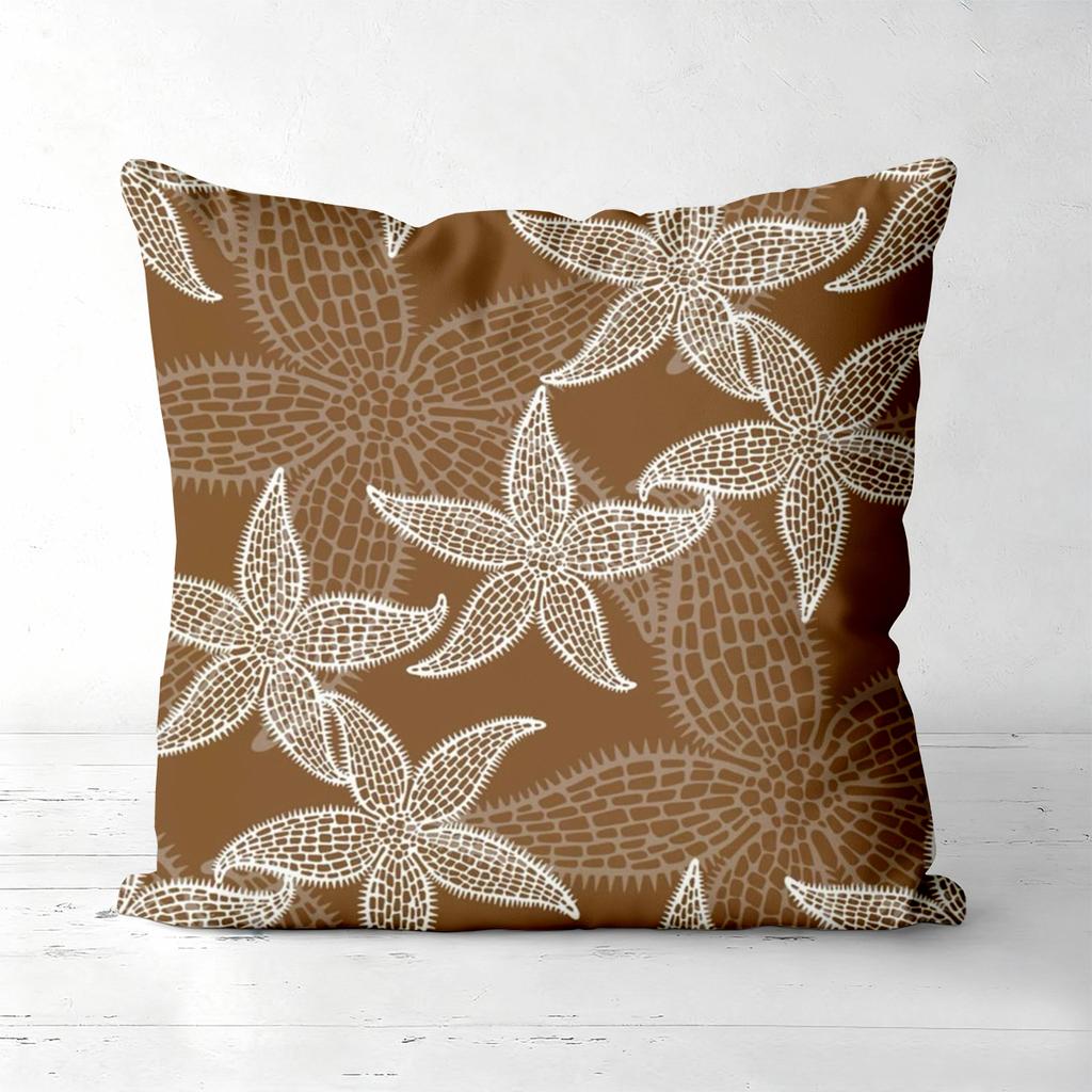 Pieces Boho Starfish Print Throw Pillow Covers Pattern Cushion Cover Suitable for Sofa Bedroom Car Pillow Cover