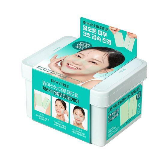 Large Capacity DEWYTREE Pick & Quick Tear-Off Double Pads, 100 Sheets (Makeup/Calming Full/Pore Elasticity/Vitamin Glow)