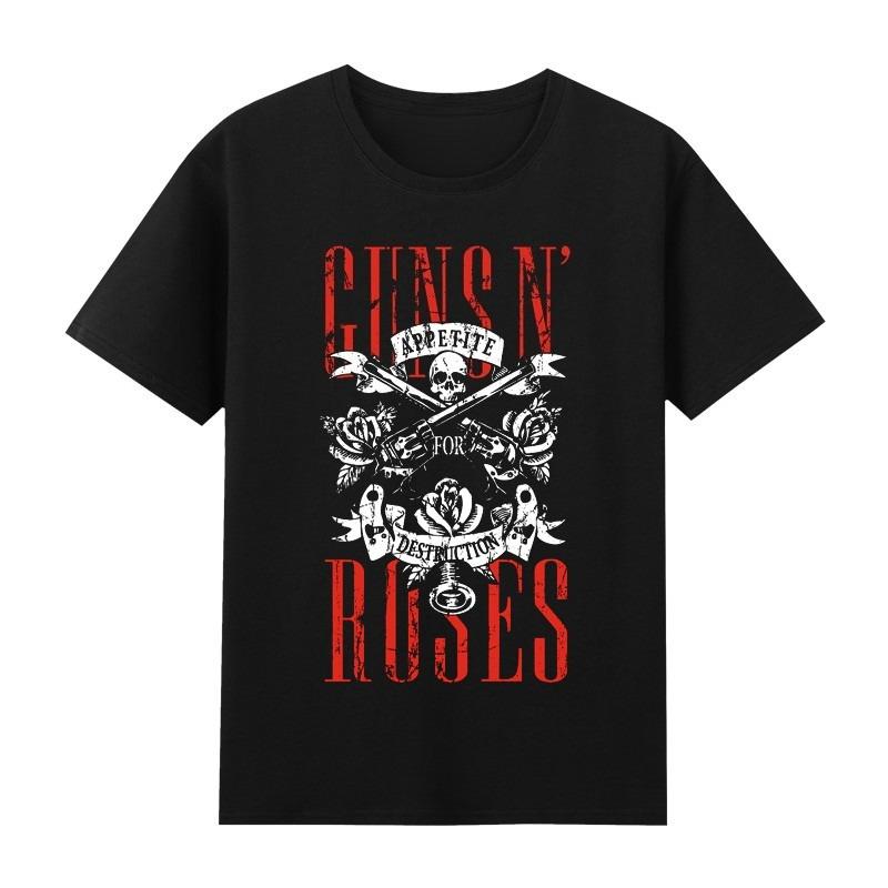 Summer Mens Rock Cotton Crew Collar Short Sleeve Music Peripheral Rock Gun and Rose T-Shirt Dark Pioneer Y2K T-Shirt Large Size