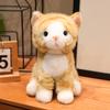 New Simulation 3 Colours Cats Plush Toys Soft Stuffed Lying&Sitting Kitten Model Fake Cat Realist Animals Plush Doll for Gift