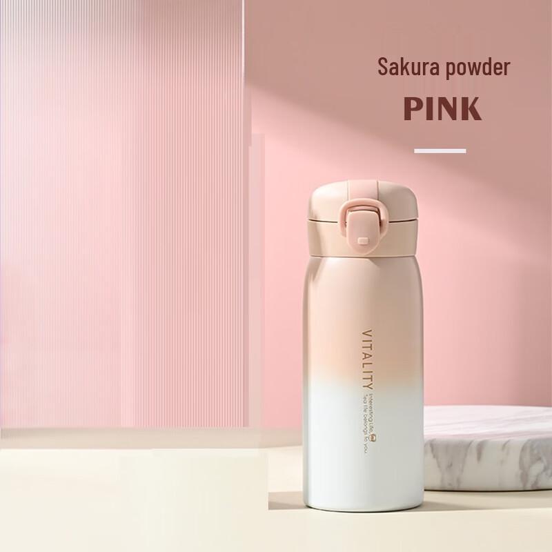 TLAKEHO 304 Stainless Steel Portable Insulated Water Bottle with Pop-up Lid