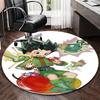 1pc Anime Cartoon Design Round Carpet Office Chair Mat, NonSlip Rug for Home Decor