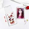 Kawaii Cat Keychain Sliding Card Holder Student Meal Card Bus Card Photo Card Holder Lanyard Lady Id Card Credit Card Holder