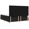 Boxspring Bed with Headboard Black 180 x 200 cm Fabric