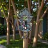 Halloween Cuckoo Clock Decoration Spooky Wall Clock Figurine Skeleton Pumpkin Wall Sculpture for Home Living Room Bedroom Decor