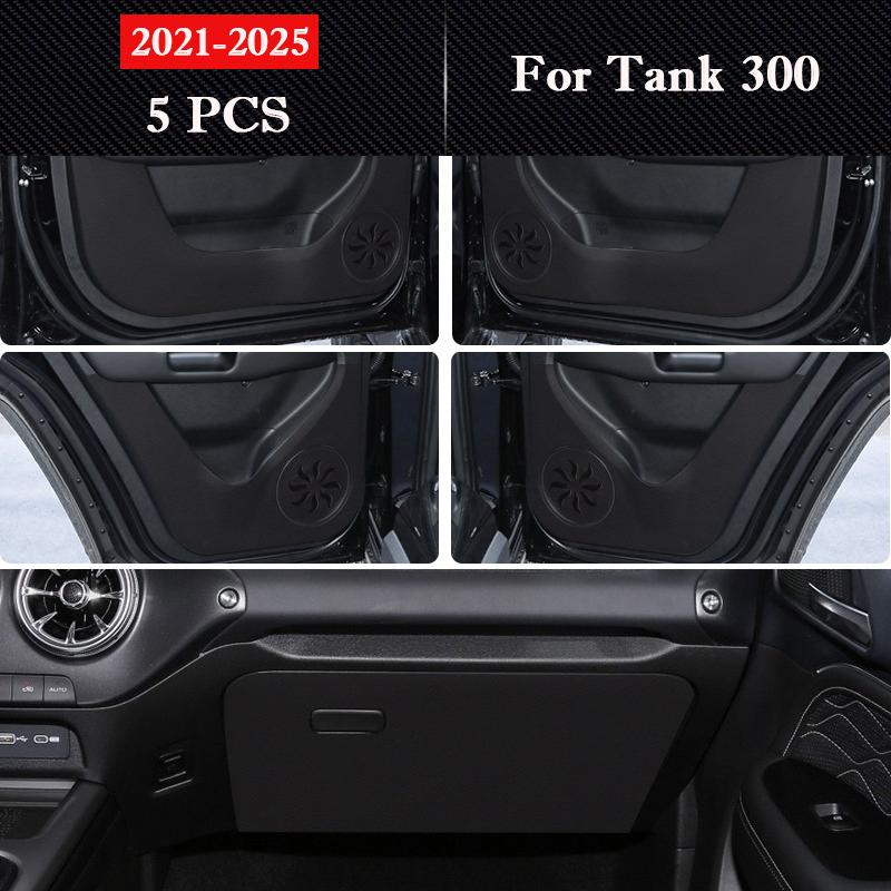 For Great Wall Tank 300 400 Car Door Anti Kick Pad Glove Box Protection Stickers Interior Accessories Scratch Resistant Film