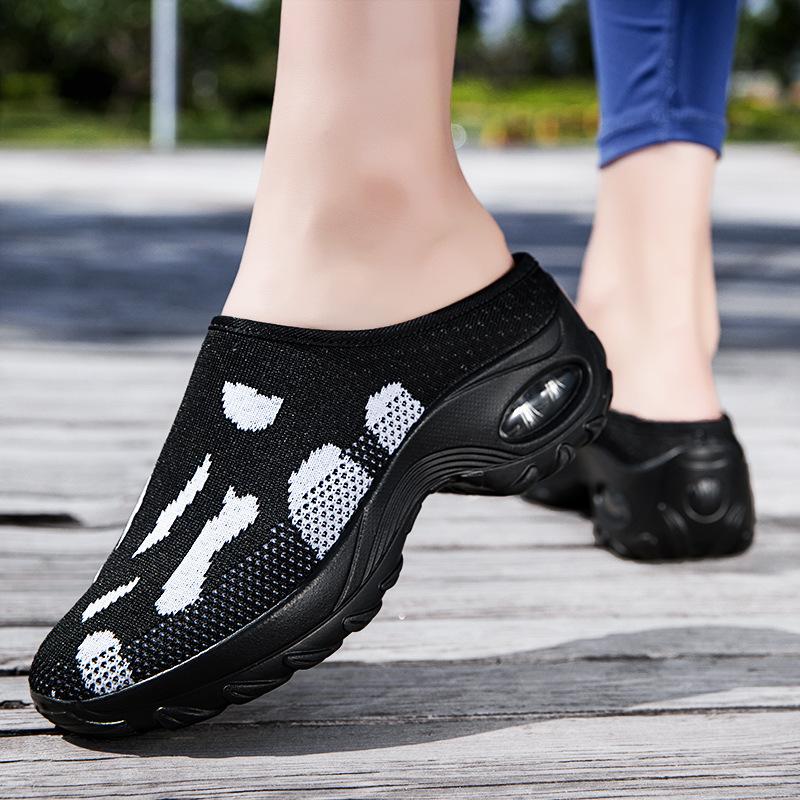 

Large size new half-drag mesh surface breathable casual half-step lazy one-pedal breathable walking single shoes 42