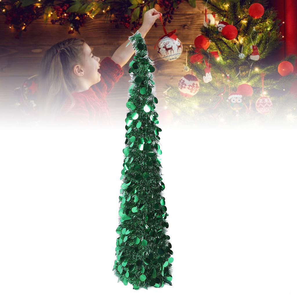 1,5m PET   Hochwertiger künstlicher Weihnachtsbaum, faltbar, Weihnachtsbaum-Dekoration für Innen, Dekoration für die Feiertagsparty