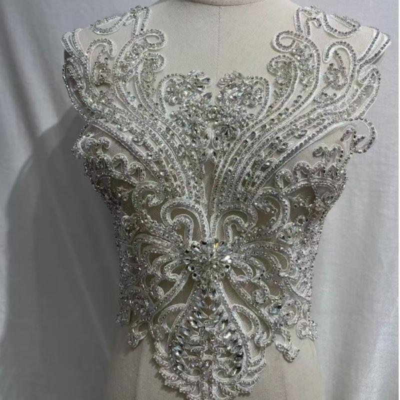 19 Barev Ručně Šité Korálky s Krystaly Krajka Našívací Nášivky s Kamínky na Korzet Šaty Dekorace pro Svatbu