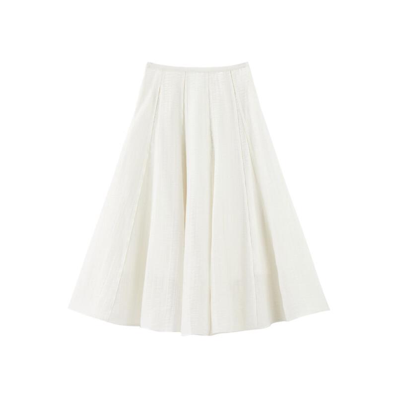 PEACEBIRD AAGFG230T Pleated High-Waist Long Skirt