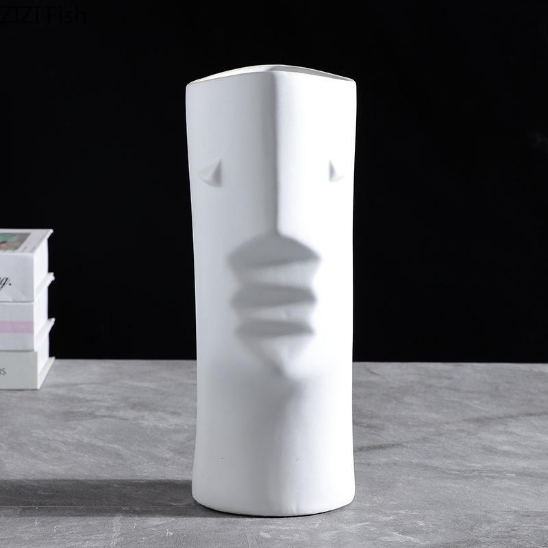 Abstract Human Head Ceramic Vase Plant Pots Table Decoration Flowers Arrangement Floral Vases Modern Home Decor Accessories