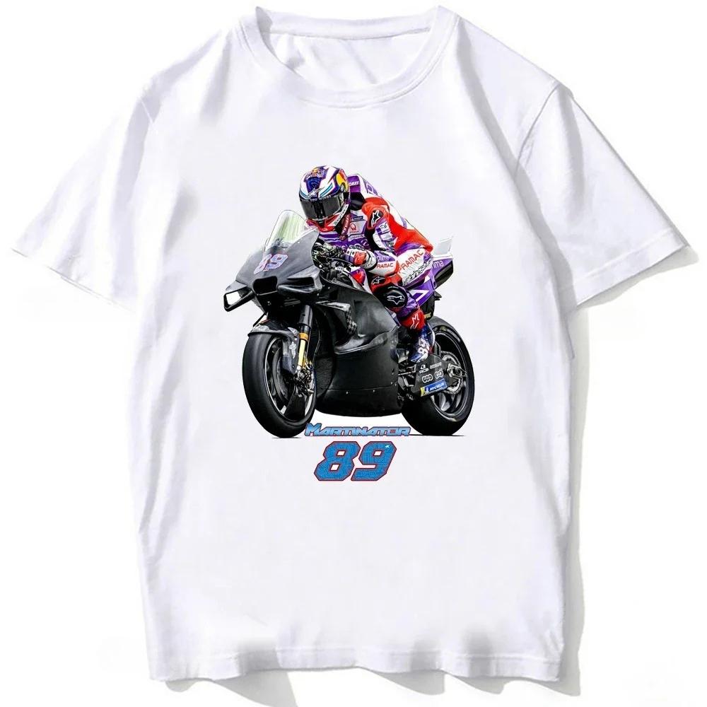Jorge Martín GP Martinator 89 T-shirt Estiva Unisex Manica Corta GS Sport T-shirt Ragazzo Magliette Casual Equitazione Moto Top Bianchi