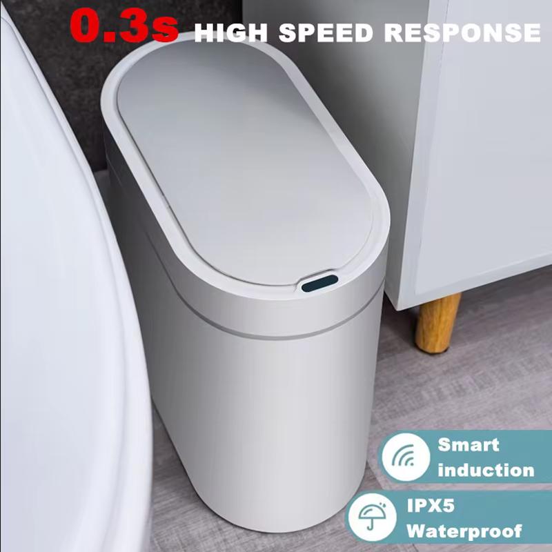 Smart Sensor Trash Can For Kitchen Bathroom Toilet  Automatic Induction Waterproof Wastebasket Garbage Bin with Lid 7/8L Dustbin