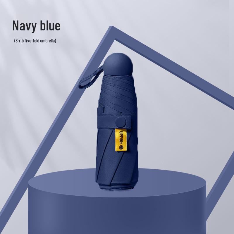 Compact UV Protection Dual-Use Mini Umbrella for Sun and Rain