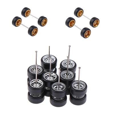 חלקי בסיס ABS חדשניים משופצים צעצוע רכב עבור Hotwheels Tomica Mini Gt 1 סט 1/64 גלגלי מכונית מודל עם צמיגי גומי