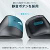 Sanwa Direct Ergonomic Wireless Mouse with Tilt Bluetooth Silent 5 Buttons Mac Wheel, High-Speed Scrolling, 2.4GHz, Operation, (Back/Forward Buttons),