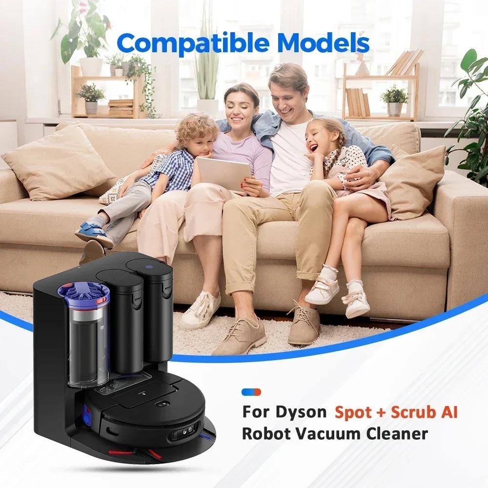 Pro robotický vysavač Dyson Spot+Scrub Ai RB05 B02C N95R Výměnné díly: Válečkový mop, Hlavní kartáč, Boční kartáč, HEPA filtr