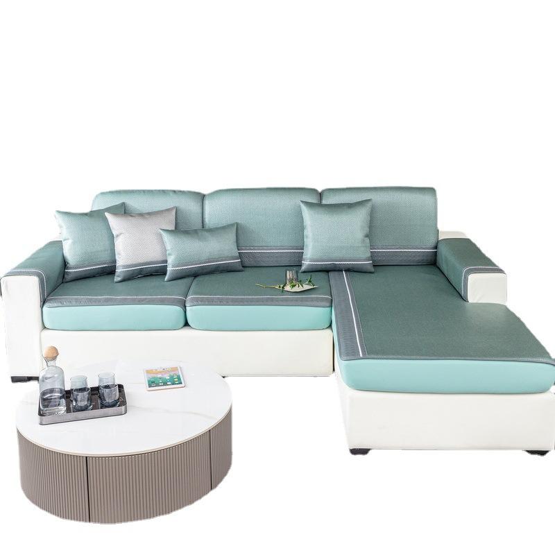 Husă elastică pentru canapea din mătase de gheață răcoroasă, combinație all-inclusive, universală, leneșă, anti-alunecare, husă de vară, pânză