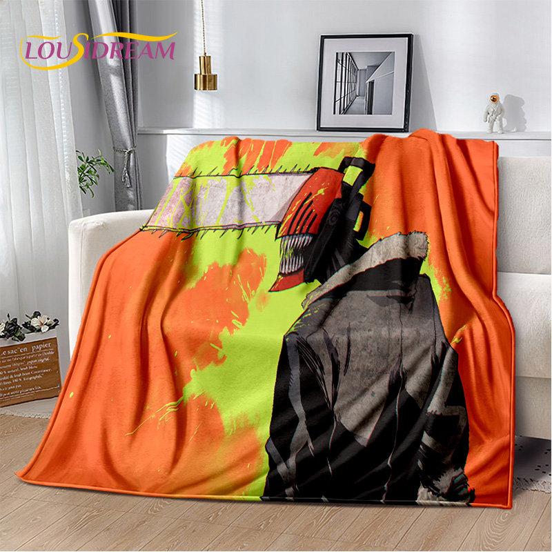 Anime Chainsaw Man Denji Cartoon Soft Plush Blanket,Flannel Blanket Throw Blanket for Living Room Bedroom Bed Sofa Picnic Cover
