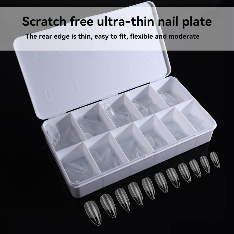 Końcówki do paznokci Ultra-cienkie Matowe Sztuczne paznokcie Miękkie Żelowe Końcówki Średnie Krótkie Migdał Trumna Pełne Pokrycie Matowe Narzędzia do przedłużania Paznokci DIY