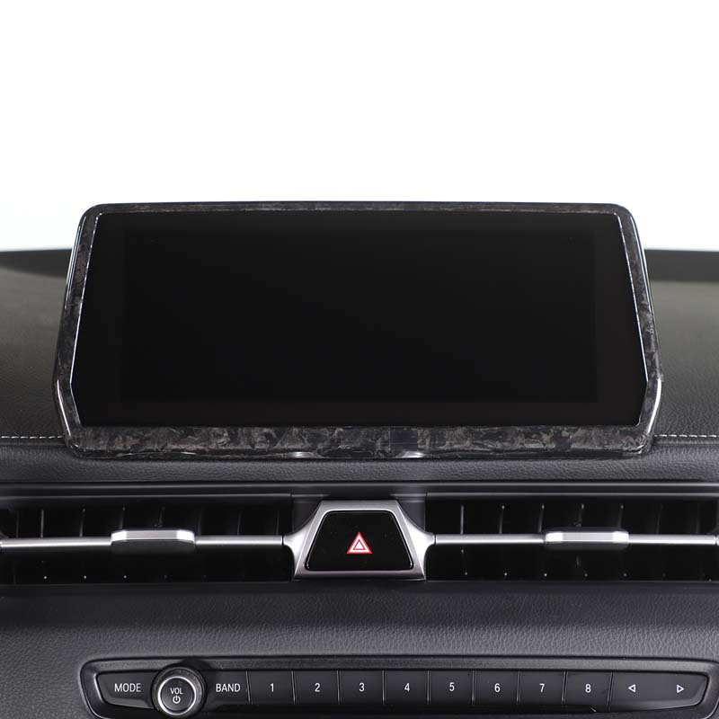 100% Real Carbon Fiber for Toyota Supra GR MK5 2019-2022 Car Styling Navigation Trim Frame 1 Piece Set Car Accessories