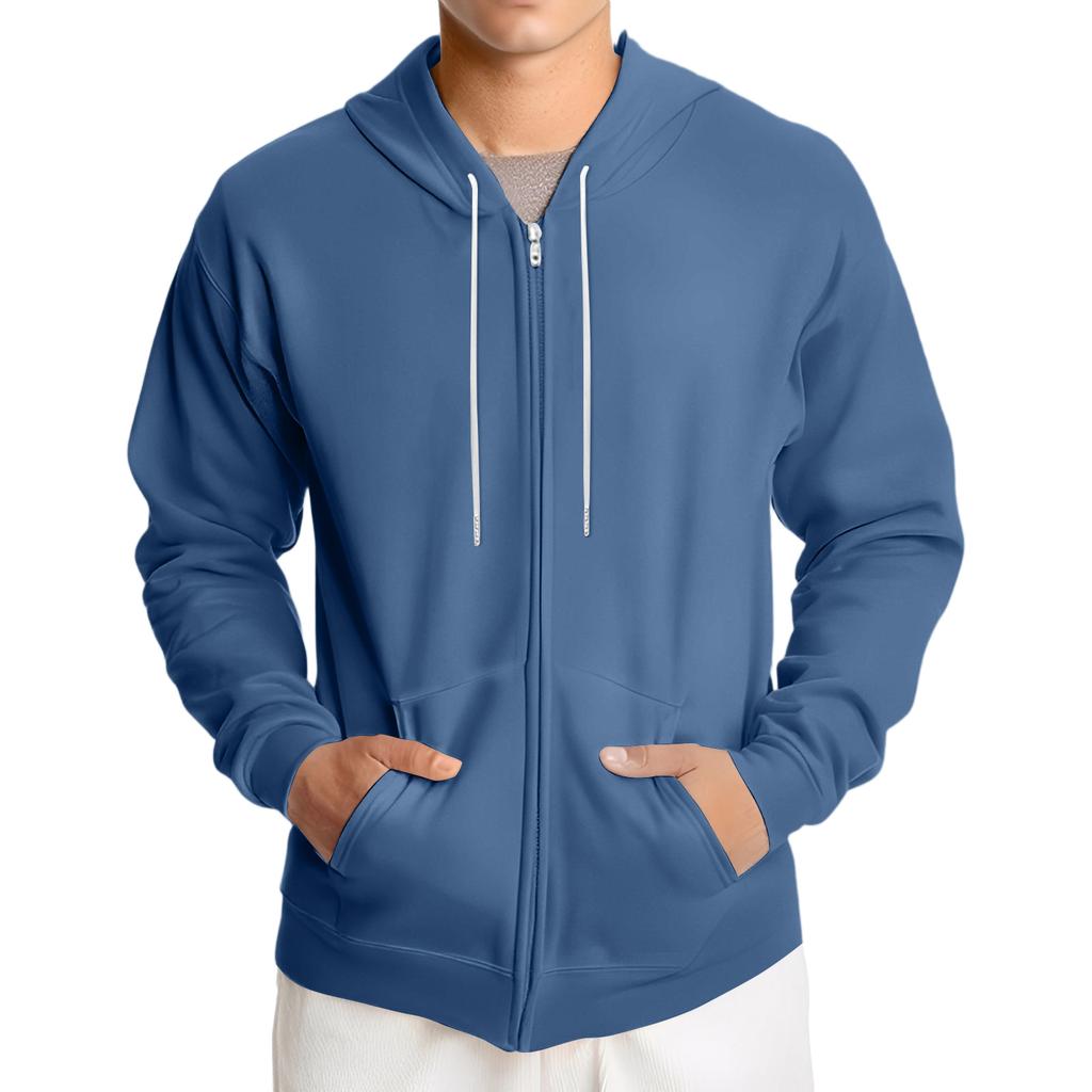 Men's Loose-fitting Casual Hooded Drawstring Jacket
